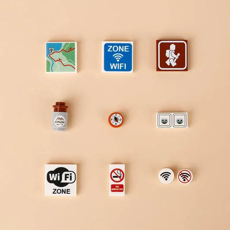 Building Blocks Printed Bricks Seafood Vegetables Ice Cream Express Package Computer Controller Christmas Halloween Gifts MOC