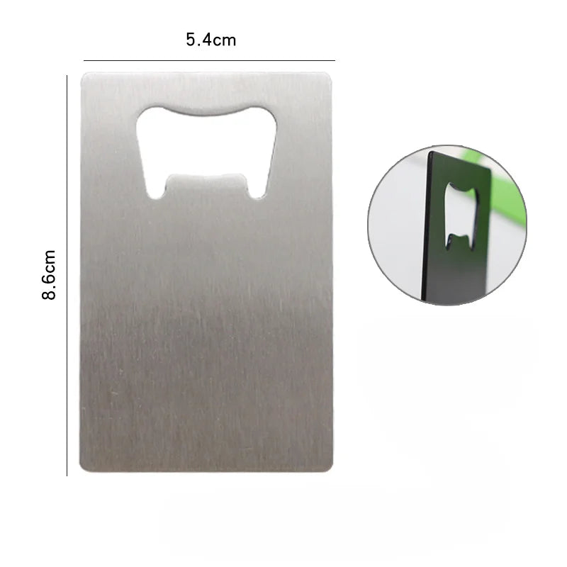 10/20Pcs Stainless Steel Beer Bottle Opener for Wallet and Pocket Restaurant/Bar DIY Card Shape Mini Bottle Opener Wedding Gift