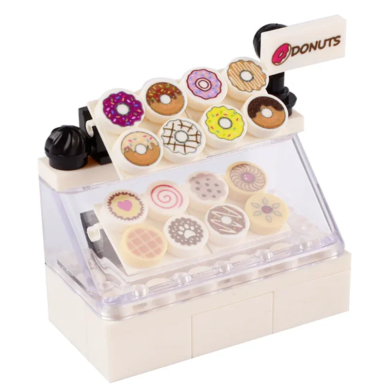 Building Blocks Printed Bricks Seafood Vegetables Ice Cream Express Package Computer Controller Christmas Halloween Gifts MOC