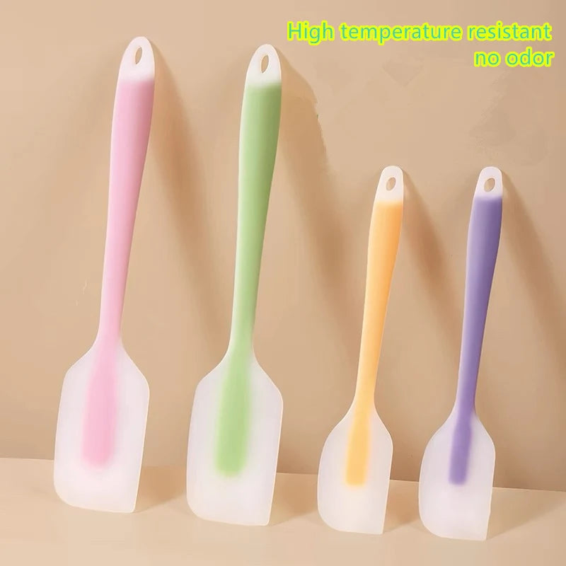 Silicone Spatula Cream Butter Cooking Baking Spatula Heat Resistant Utensils Scrape Decorator Translucent Kitchen Baking Tools