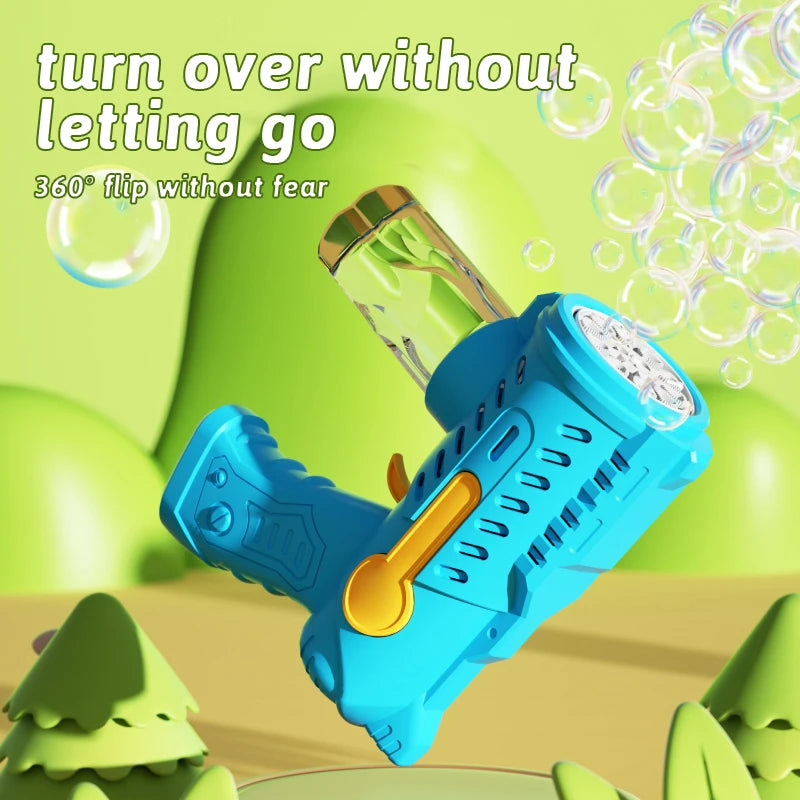 Outdoor wedding bubble gun toy, children's bubble toy, parent-child interactive game without battery bubble water