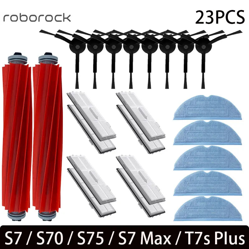 For Roborock S7 S70 S7Max T7S T7S Plus Main Brush Hepa Filter Mop Pad Spare Parts Vacuum Cleaner Accessories