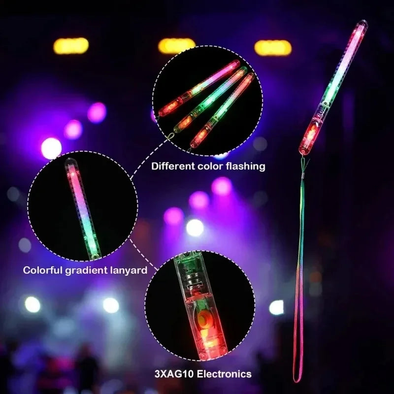120PCS LED Glow Sticks Night Lighting Fiber Optic Birthdays Weddings Dark Parties Concerts Christmas Halloween Lighting Props