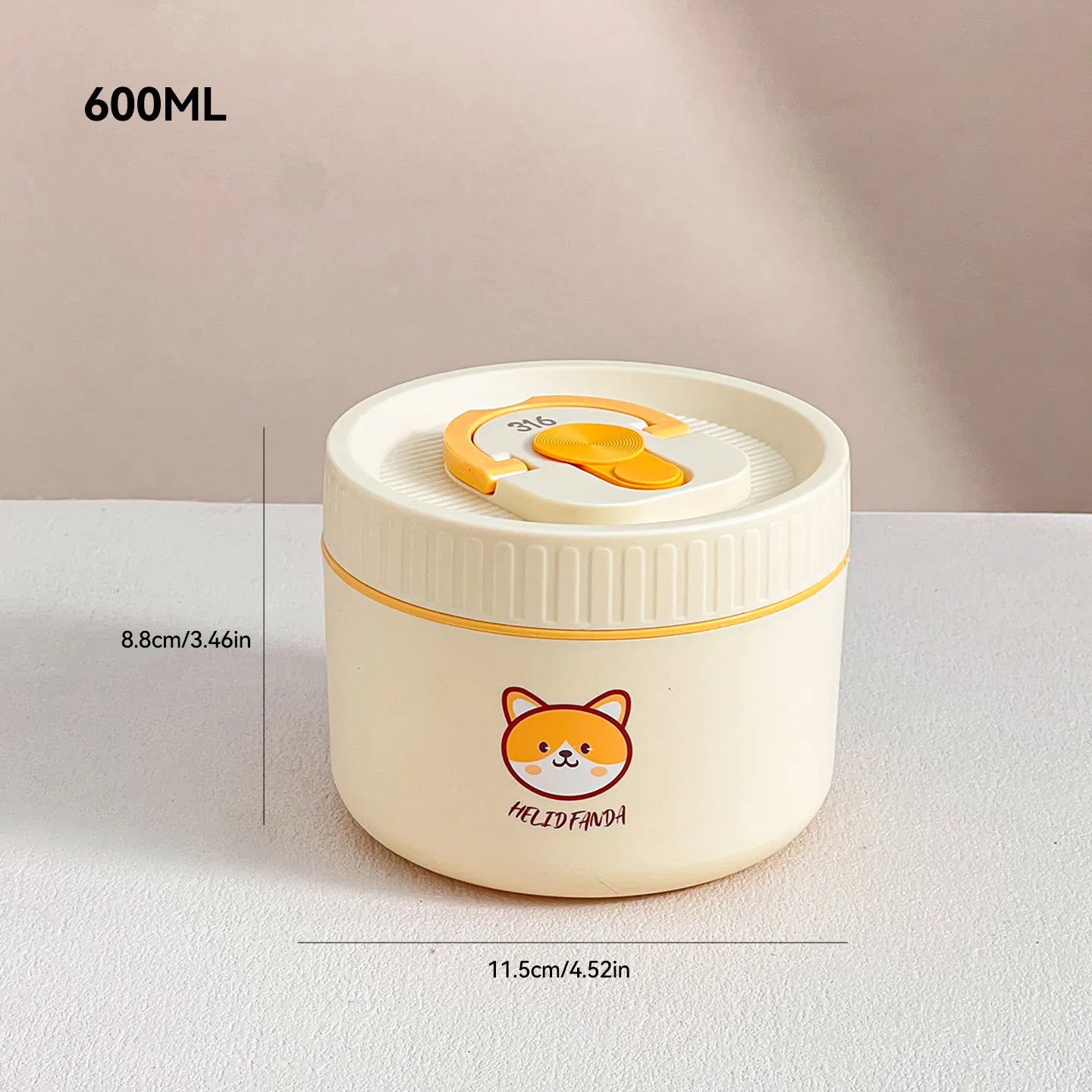 WORTHBUY Microwave Sealed 304 Stainless Steel Thermal Bento Lunch Box Large Capacity Cute Insulated Food Container For Students