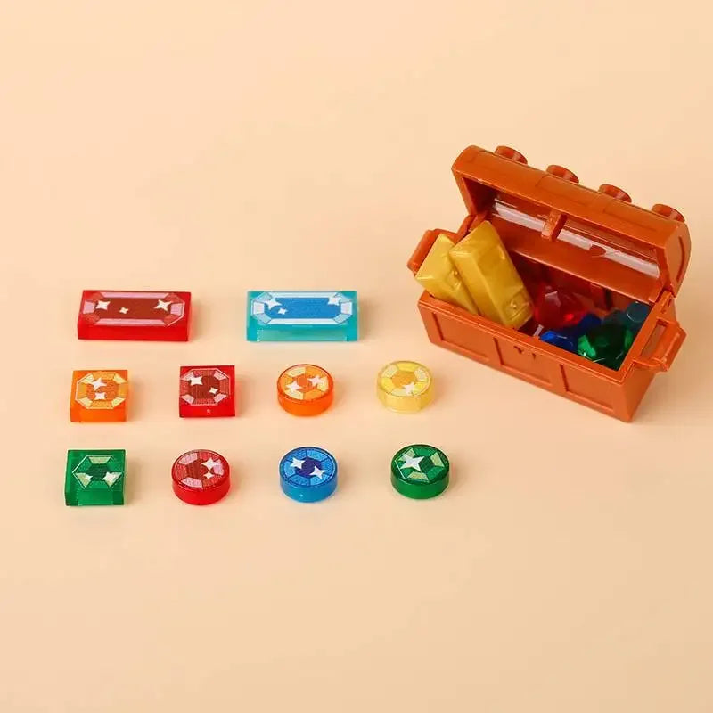 Building Blocks Printed Bricks Seafood Vegetables Ice Cream Express Package Computer Controller Christmas Halloween Gifts MOC