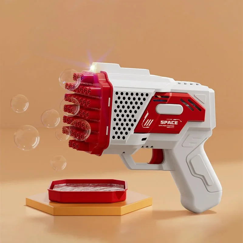 40 Holes Bubble Gun Handheld Fully Automatic Bubble Machine Children's Bubble Blaster Without Battery Without Bubble Water