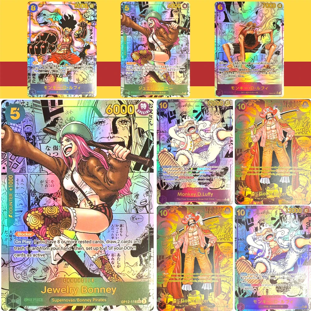 Anime card OPCG Roronoa Zoro Nefertari D Vivi BROOK DIY Homemade texture Bronzing toys Collection card Christmas birthday gift