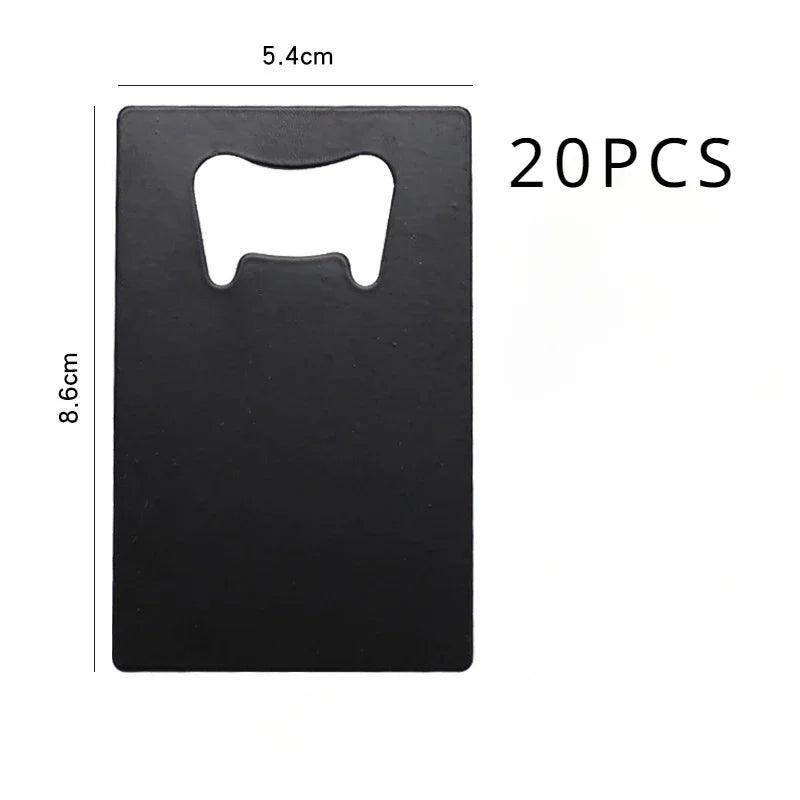 10/20Pcs Stainless Steel Beer Bottle Opener for Wallet and Pocket Restaurant/Bar DIY Card Shape Mini Bottle Opener Wedding Gift