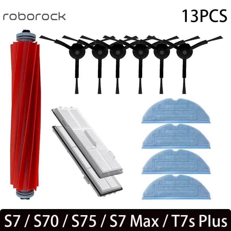 For Roborock S7 S70 S7Max T7S T7S Plus Main Brush Hepa Filter Mop Pad Spare Parts Vacuum Cleaner Accessories
