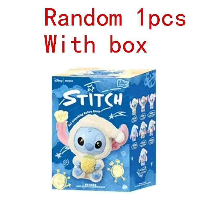 Stitch Eat Something Before Sleep Series Blind Box Plush Vinyl Toys Cute Doll Replica Mystery Box Bag Pendant Decor Gift