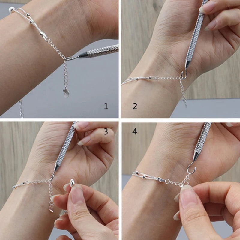 Bracelet Tool Jewelry Helper Plier Clip Equipment For DIY Necklace Watch Clasps And Closures Making Supplies Manufacturing Kit