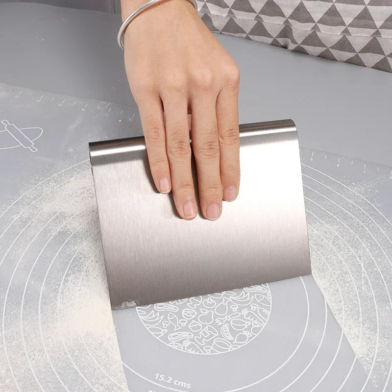 6"/8" Stainless Steel Cake Scraper DIY Dough Pastry Spatulas Buttercream Edge Smoother Cake Decorating Tools Baking Accessories