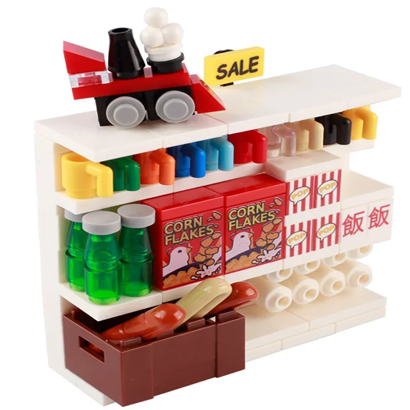 Building Blocks Printed Bricks Seafood Vegetables Ice Cream Express Package Computer Controller Christmas Halloween Gifts MOC