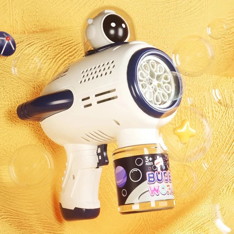 Bubbles Gun Soap Bubble Machine Electric Space Launcher Children's Day Gifts Full Automatic Bubbles with Light Backpack Kids Toy