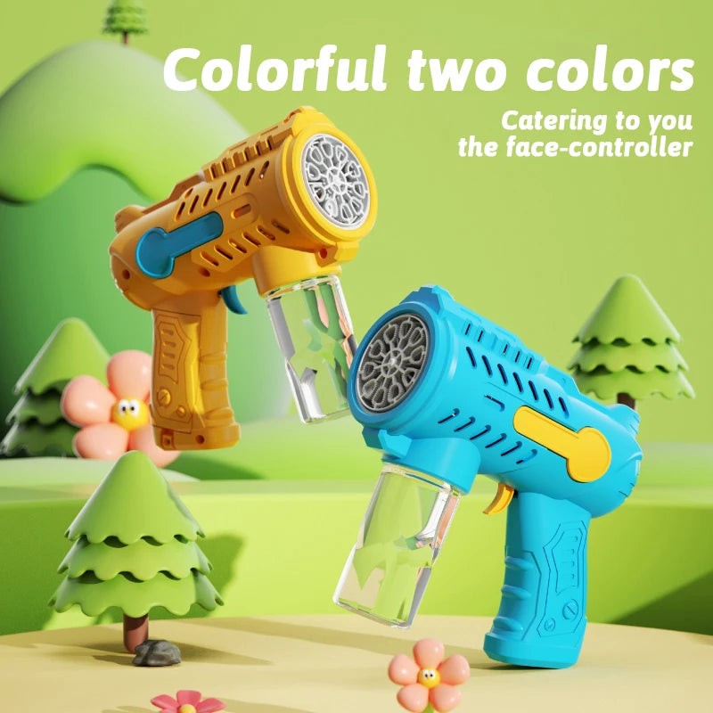 Outdoor wedding bubble gun toy, children's bubble toy, parent-child interactive game without battery bubble water
