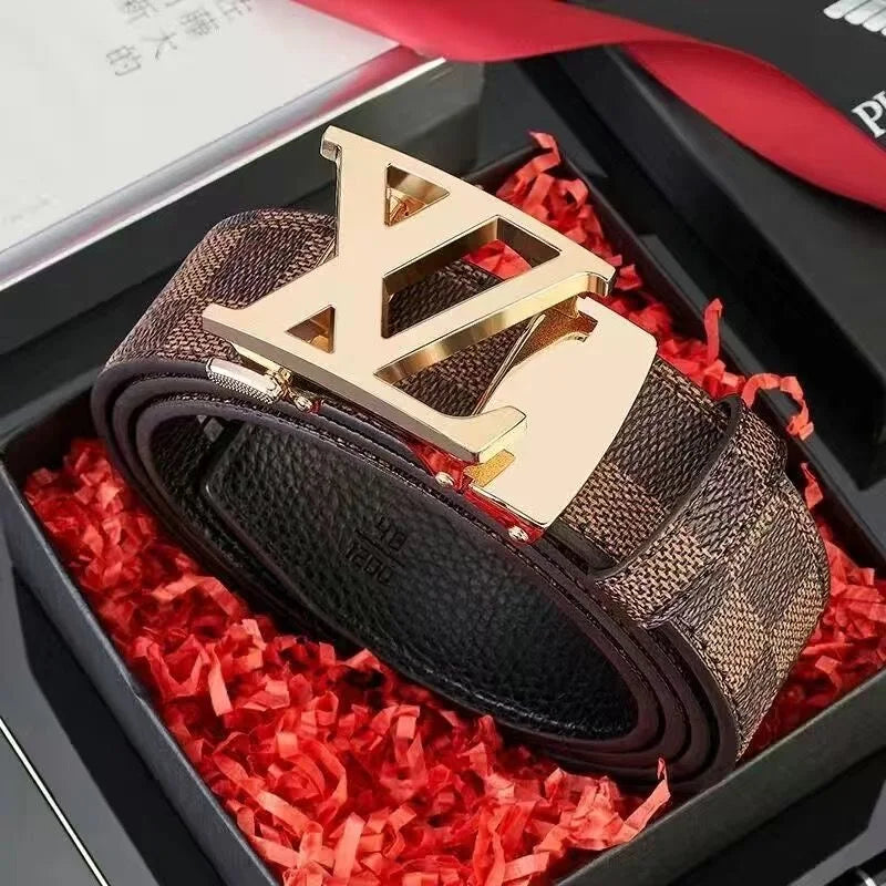 New genuine leather men belts waistband alloy automatic buckle men and women waistband versatile jeans belts for men