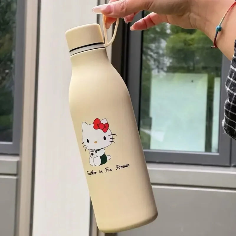 New Hello Kitty Joint Stainless Steel Mug Cute Girl Portable Student Kitty Min Mug Outdoor Portable Sports Cup Gift Replica Cup