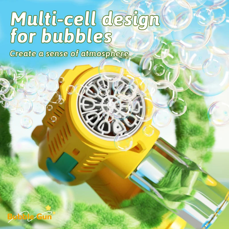 Outdoor wedding bubble gun toy, children's bubble toy, parent-child interactive game without battery bubble water