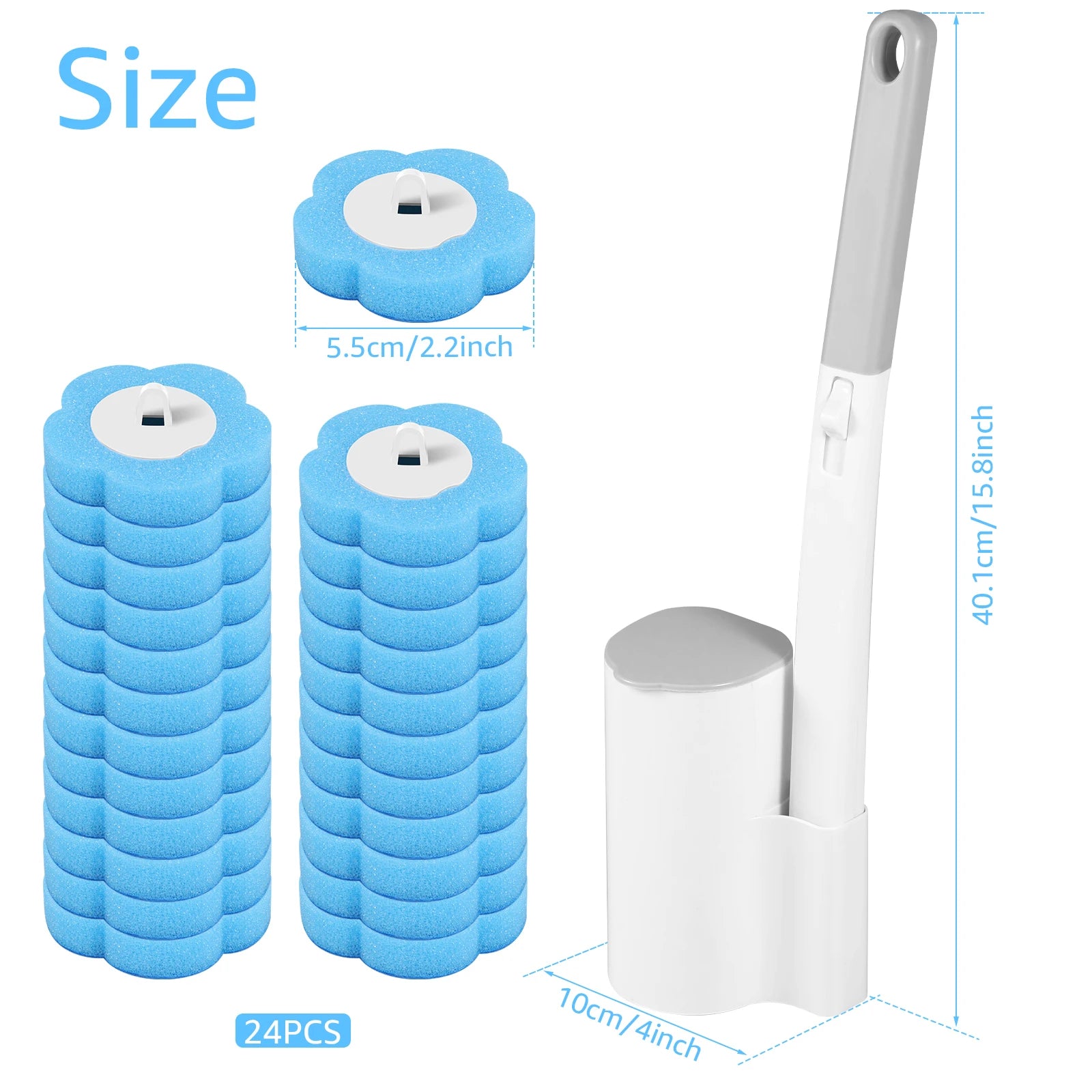 Disposable Toilet Brush Cleaner With Long Handle Bathroom Cleaning Brush With Replaceable Brush Head Toilet Bathroom Accessories