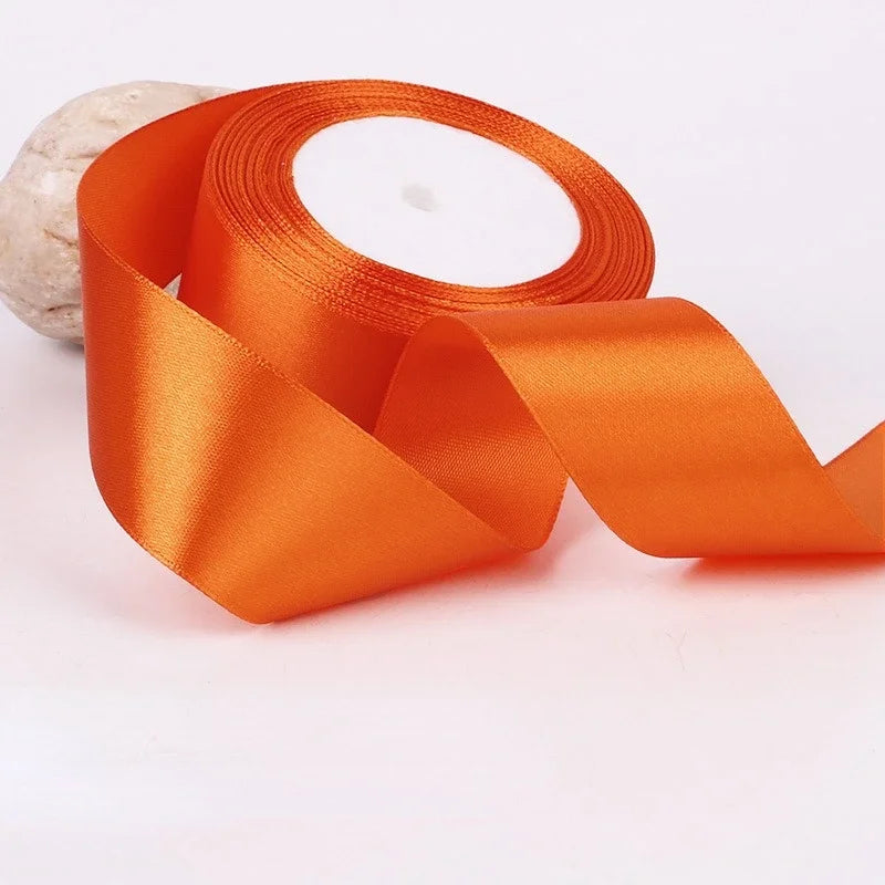 22meters 6mm-40cm Satin Ribbons Crafts Bow DIY Gift Wrap Wine Red Orange Yellow Green Blue Purple Black Gray Gold White Ribbons