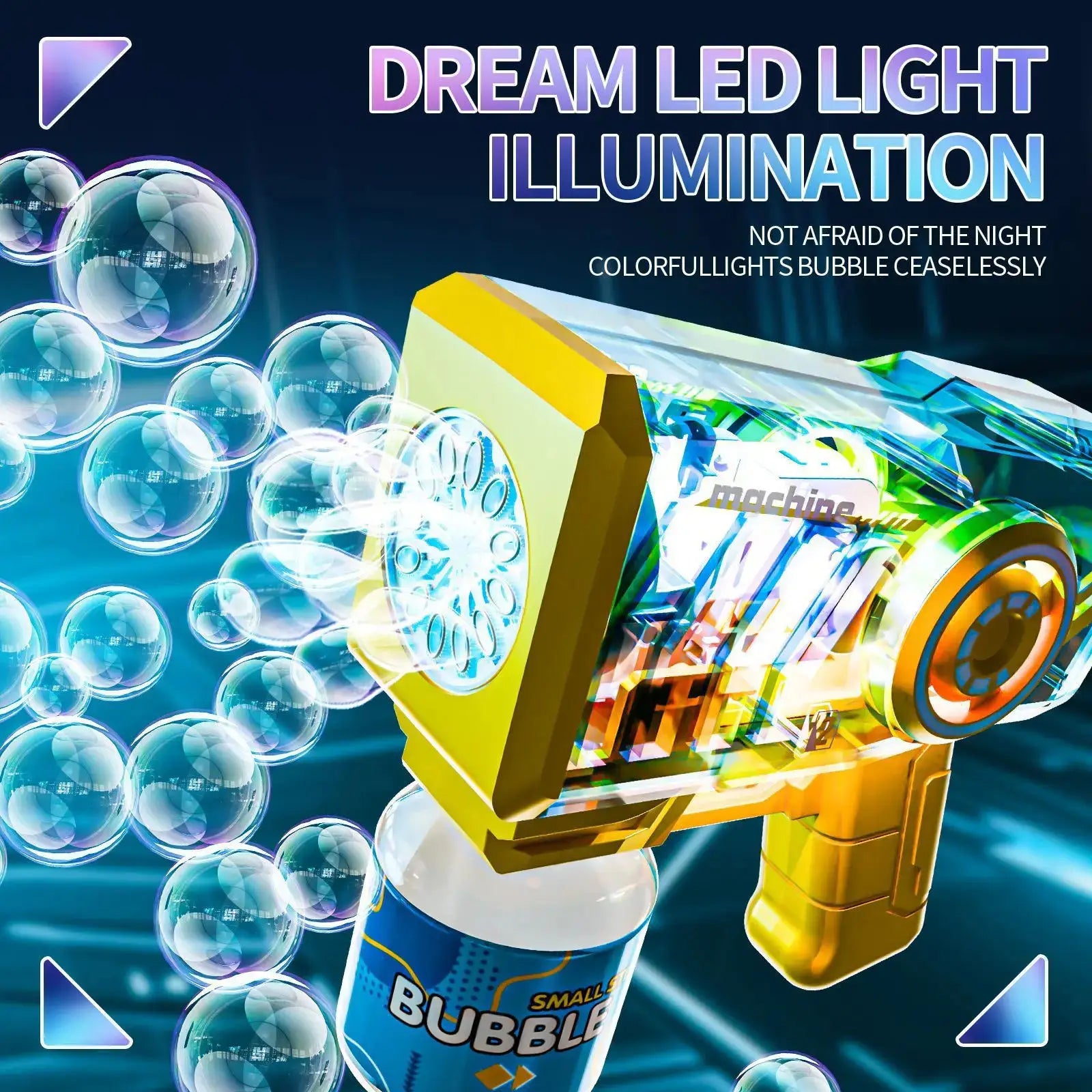 Baby Bubbles Bubble Gun Handheld Electric Toy Non-Drop Soap Bubble Machine Wand Toy Outdoor Kids Toys Children's Day Gift Kids