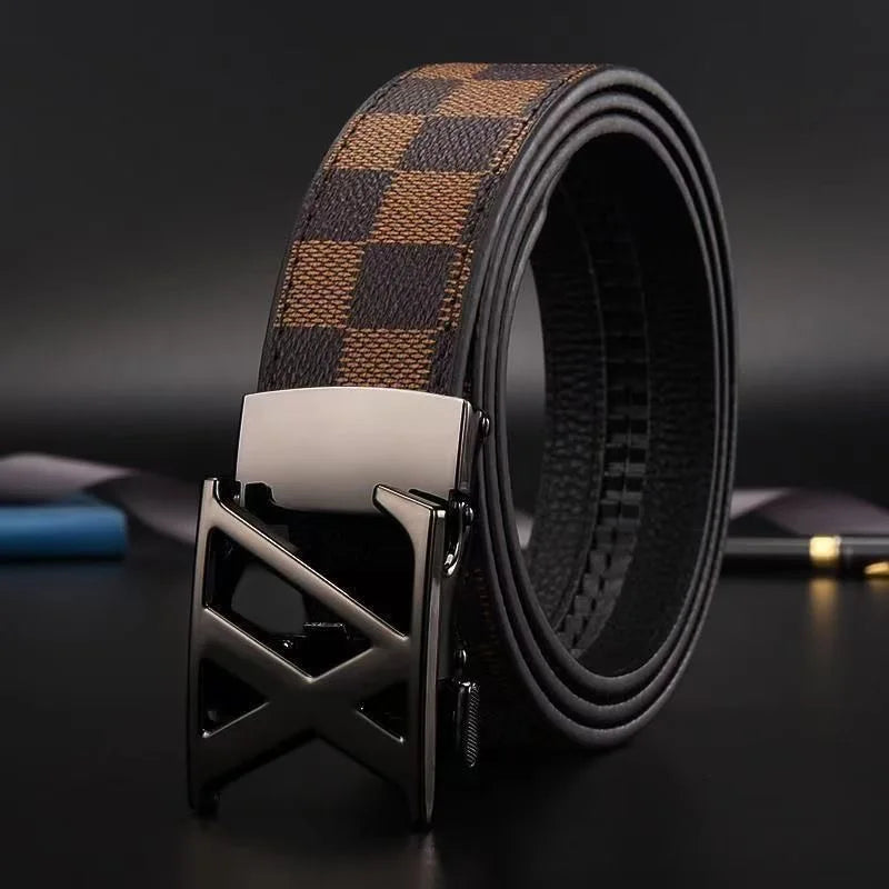 New genuine leather men belts waistband alloy automatic buckle men and women waistband versatile jeans belts for men