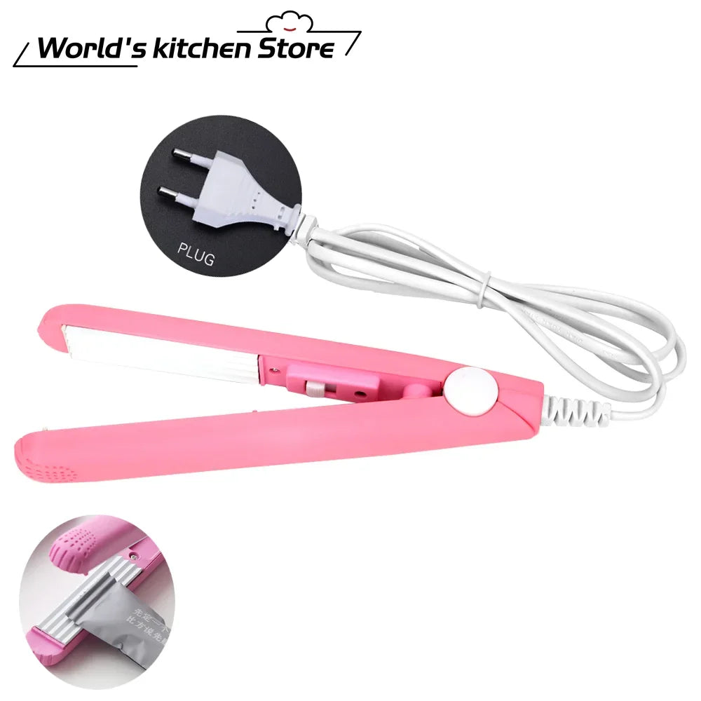 Mini Portable Heat Sealing Machine Food Vacuum Sealer Seal Packing Plastic Impulse Sealer Household Bag Clips Handheld Packing