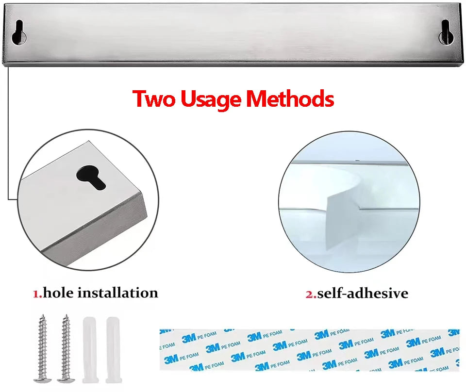 40CM 50CM Stainless Steel Knife Stand Magnetic Knife Holder Wall Block Storage Rack for Knives Kitchen Accessories Organizer