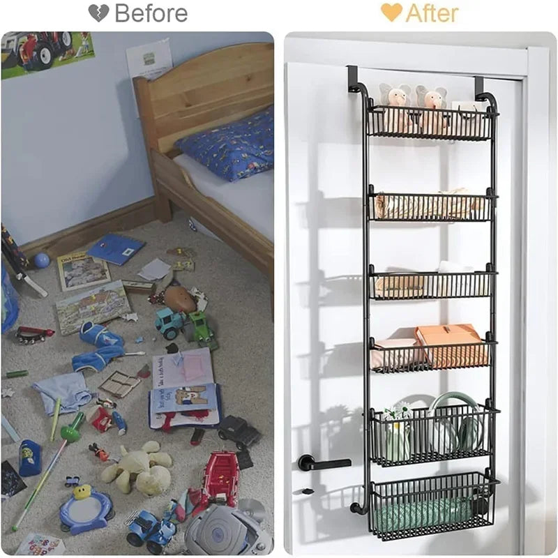 Door Hanging Organizer Storage,Bathroom Baby Nursery Organizer Perspective Window Wall Mount Rack for Clothes Toys Sundries A