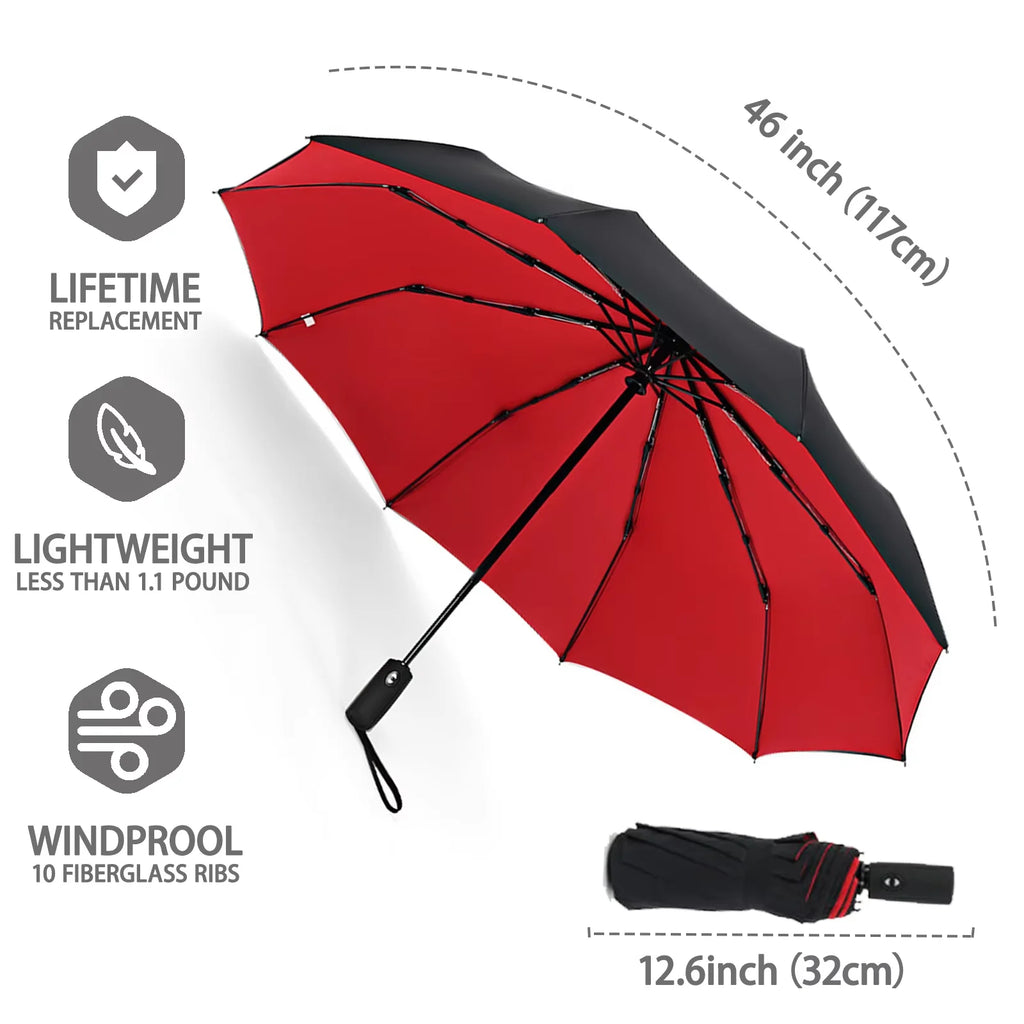 2025 NEW Hot Sa;e Windproof Double Layer Resistant Umbrella Fully Automatic Rain Men Women 10K Male Large Umbrellas Parasol