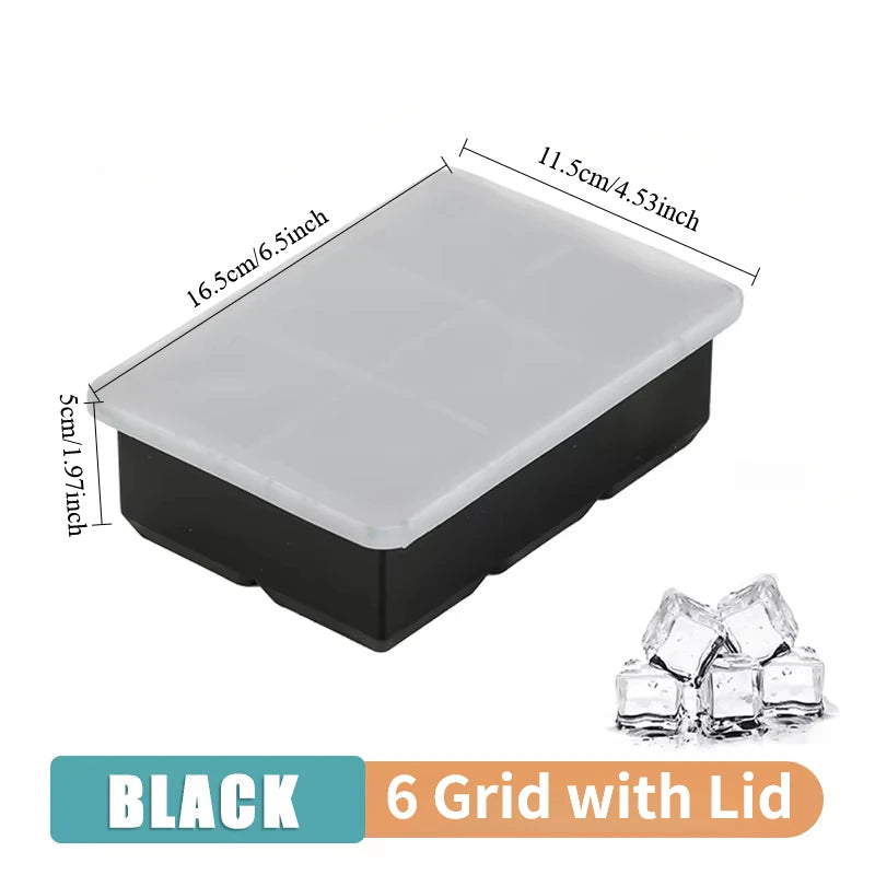 4/6/8/15Grids Silicone Ice Cube Molds Spherical Ice Molds Reusable Whiskey Ice Cube Molds Cocktail Freezer DIY Homemade Barware