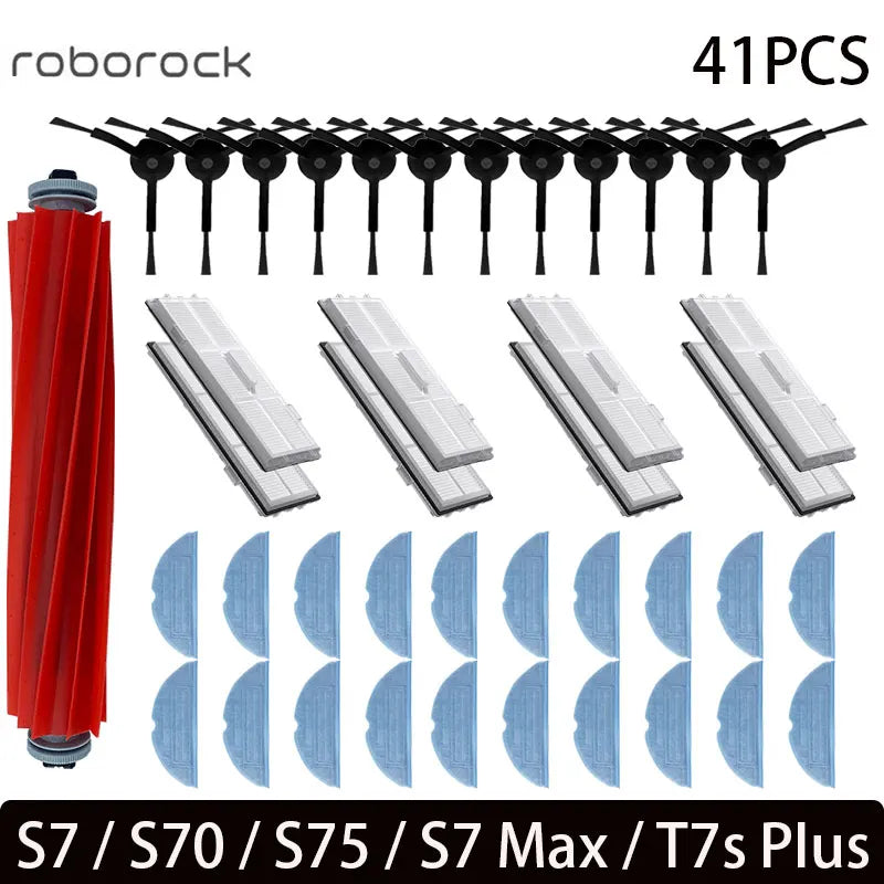 For Roborock S7 S70 S7Max T7S T7S Plus Main Brush Hepa Filter Mop Pad Spare Parts Vacuum Cleaner Accessories