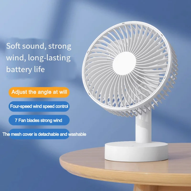 Desktop USB silent fan portable student dormitory fan plug-in home office desktop mini small fan high wind power