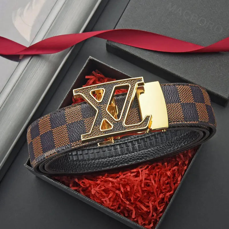 New genuine leather men belts waistband alloy automatic buckle men and women waistband versatile jeans belts for men