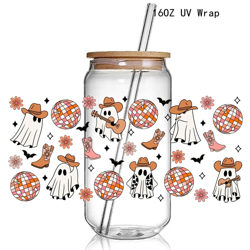 9+ Halloween True Crime 3D UV DTF Cup Wrap Transfers Horrible Ghost Face Murder Shows UV Cup Wrap  Stickers Waterproof Logo  DIY