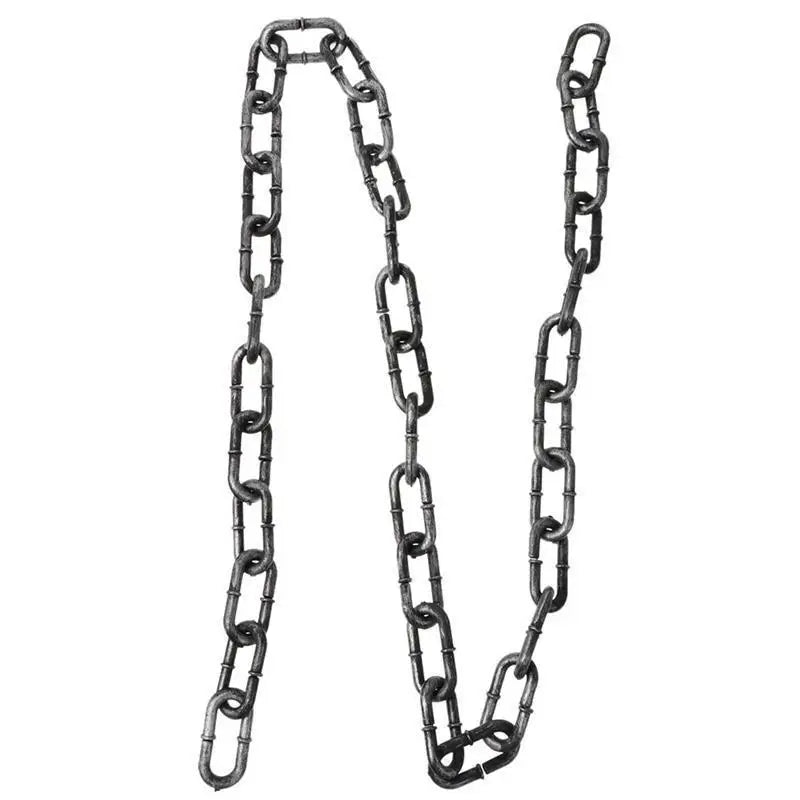 Halloween Simulation Iron Chain Prop Decorate Chain for Halloween Party Men Women Fashion Jewelry Necklace Basic Punk Style deco