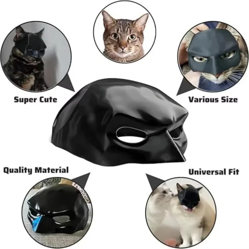 Cat Mask Cute Matte Bat Design for Pets Cool Cosplay Costume Accessory for Halloween Parties Cat Dogs Spooky Make-up Party Toy