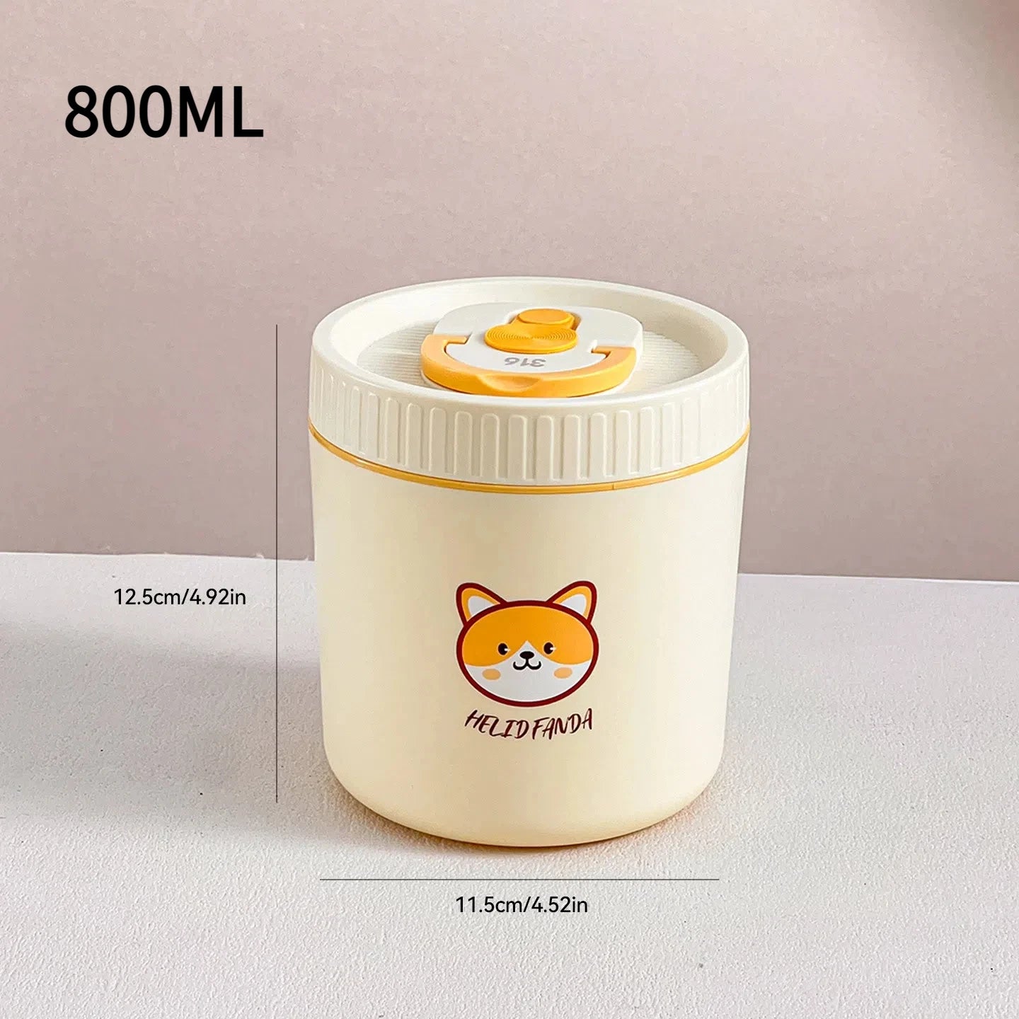 WORTHBUY Microwave Sealed 304 Stainless Steel Thermal Bento Lunch Box Large Capacity Cute Insulated Food Container For Students