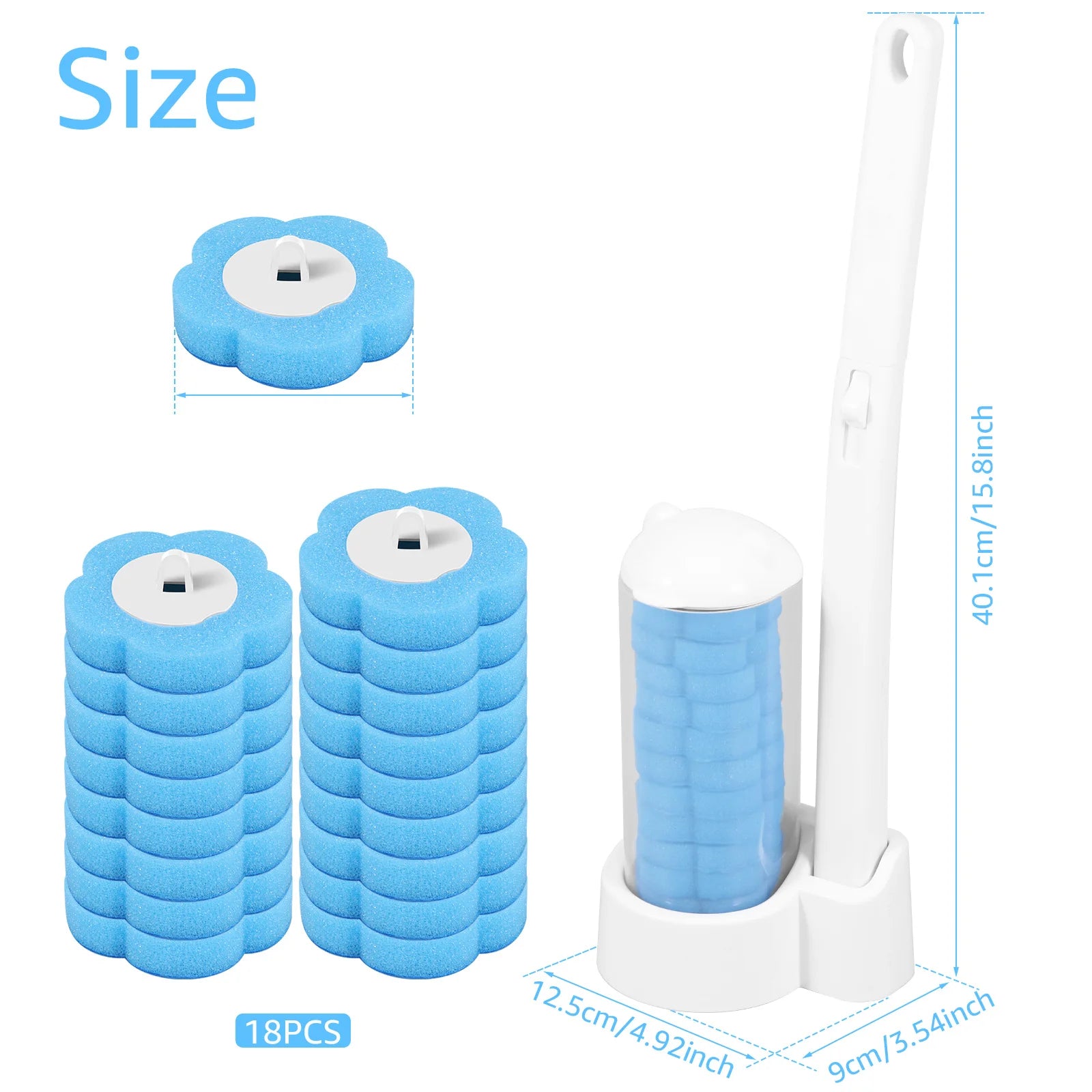 Disposable Toilet Brush Cleaner With Long Handle Bathroom Cleaning Brush With Replaceable Brush Head Toilet Bathroom Accessories