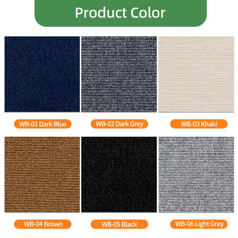 10pcs Carpet Floor Tiles Sticker Adhesive Stickers Carpet Peel And Stick Removable DIY Home Furnishings Indoor Room Carpets