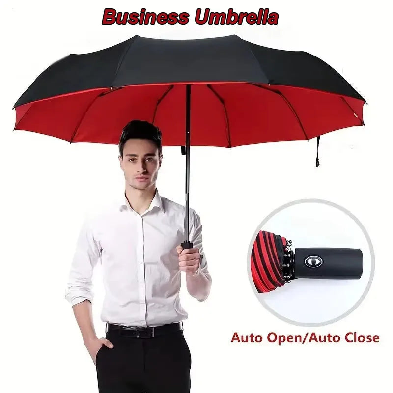 2025 NEW Hot Sa;e Windproof Double Layer Resistant Umbrella Fully Automatic Rain Men Women 10K Male Large Umbrellas Parasol