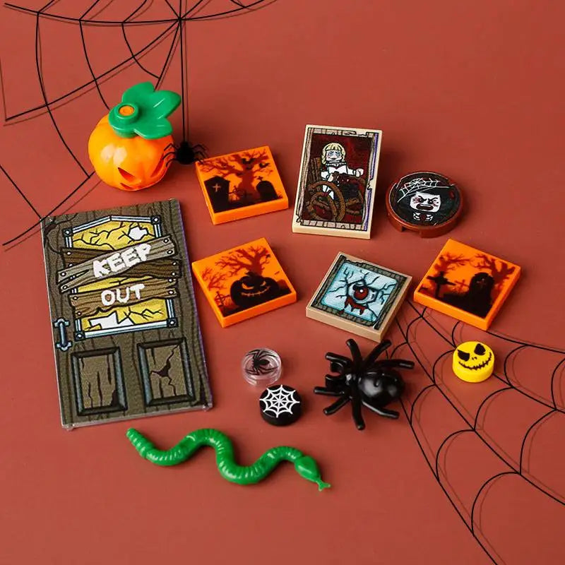 Building Blocks Printed Bricks Seafood Vegetables Ice Cream Express Package Computer Controller Christmas Halloween Gifts MOC