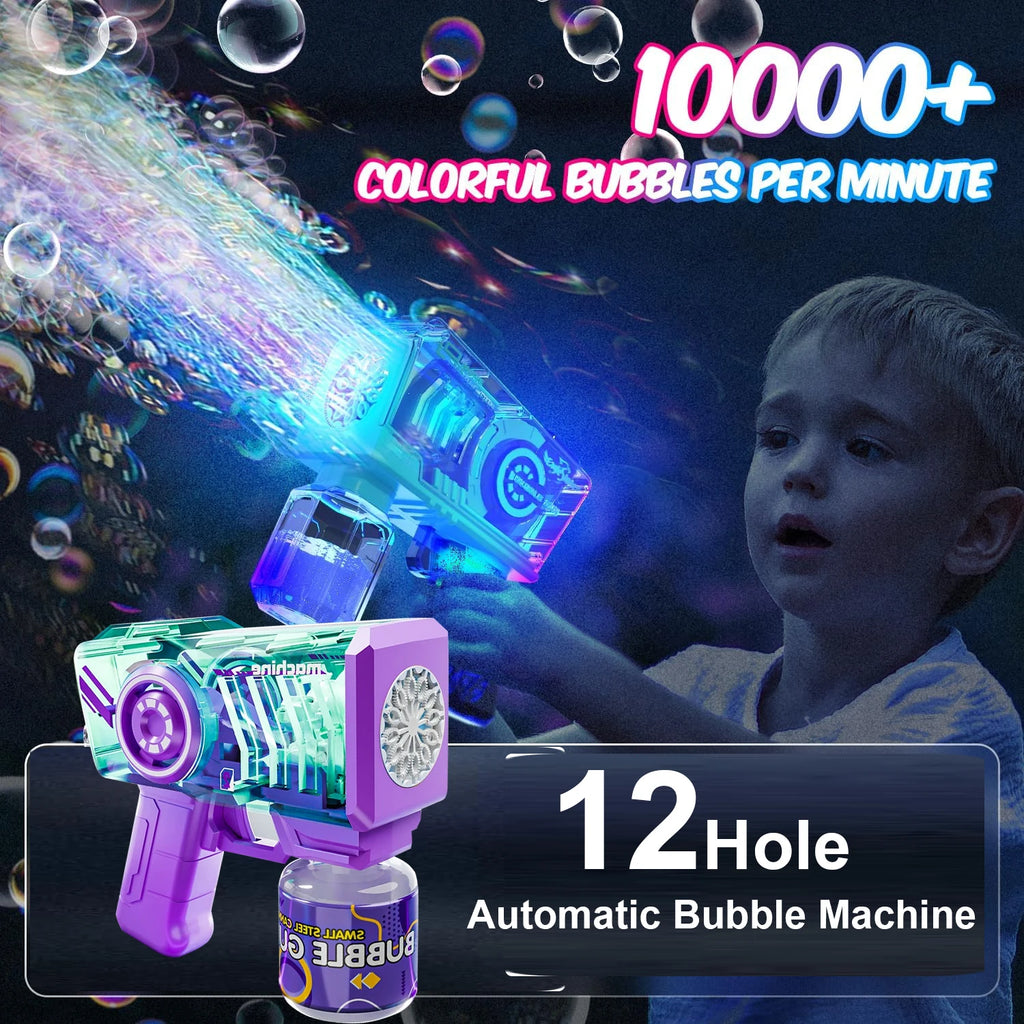 Baby Bubbles Bubble Gun Handheld Electric Toy Non-Drop Soap Bubble Machine Wand Toy Outdoor Kids Toys Children's Day Gift Kids