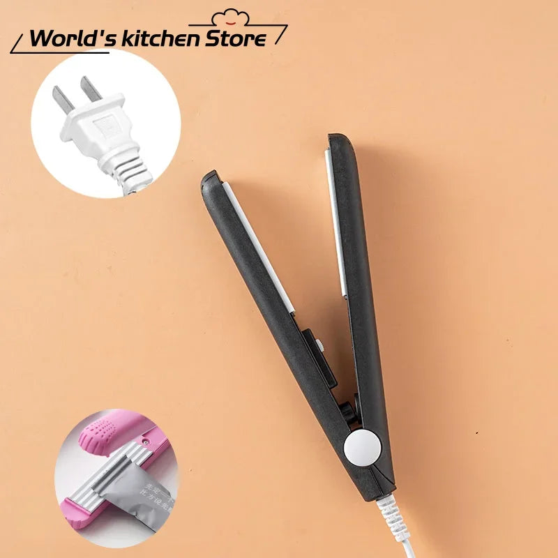 Mini Portable Heat Sealing Machine Food Vacuum Sealer Seal Packing Plastic Impulse Sealer Household Bag Clips Handheld Packing