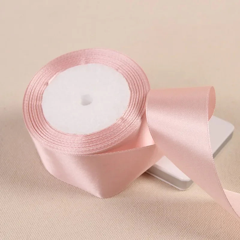 22meters 6mm-40cm Satin Ribbons Crafts Bow DIY Gift Wrap Wine Red Orange Yellow Green Blue Purple Black Gray Gold White Ribbons