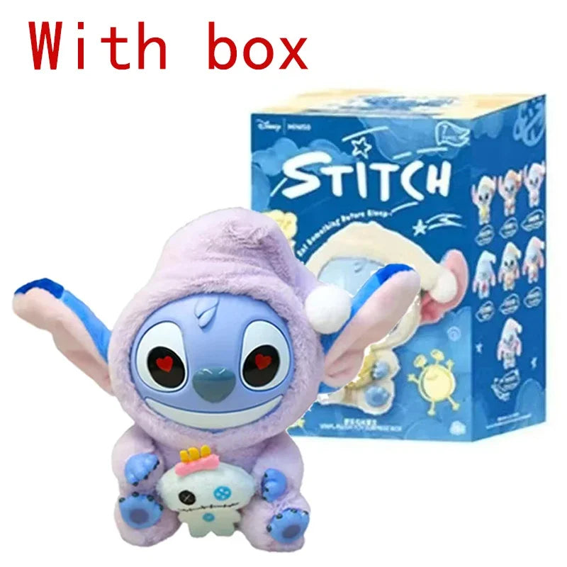 Stitch Eat Something Before Sleep Series Blind Box Plush Vinyl Toys Cute Doll Replica Mystery Box Bag Pendant Decor Gift