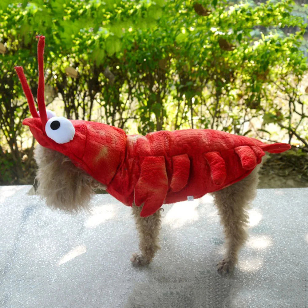 Winter Pet Dog Clothes Halloween Lobster Costume Cat Cosplay Xmas Suit Dog Fancy Dress Pet Outfit Funny Clothing French Bulldogs
