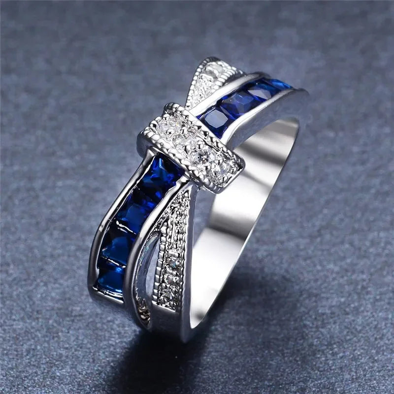 925 sterling Silver Luxury Colored zircon Rings For Women size 6-10 Fashion Party Wedding Accessories Jewelry Christmas gifts