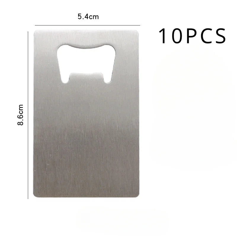 10/20Pcs Stainless Steel Beer Bottle Opener for Wallet and Pocket Restaurant/Bar DIY Card Shape Mini Bottle Opener Wedding Gift