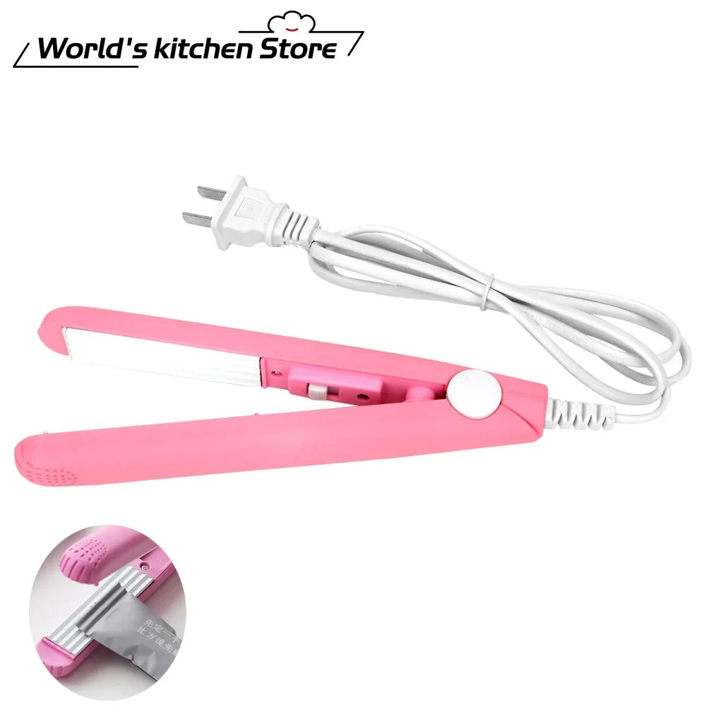 Mini Portable Heat Sealing Machine Food Vacuum Sealer Seal Packing Plastic Impulse Sealer Household Bag Clips Handheld Packing